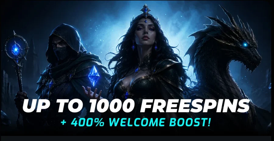Cosmobet promotion banner: up to 1000 free spins and a 400% welcome boost