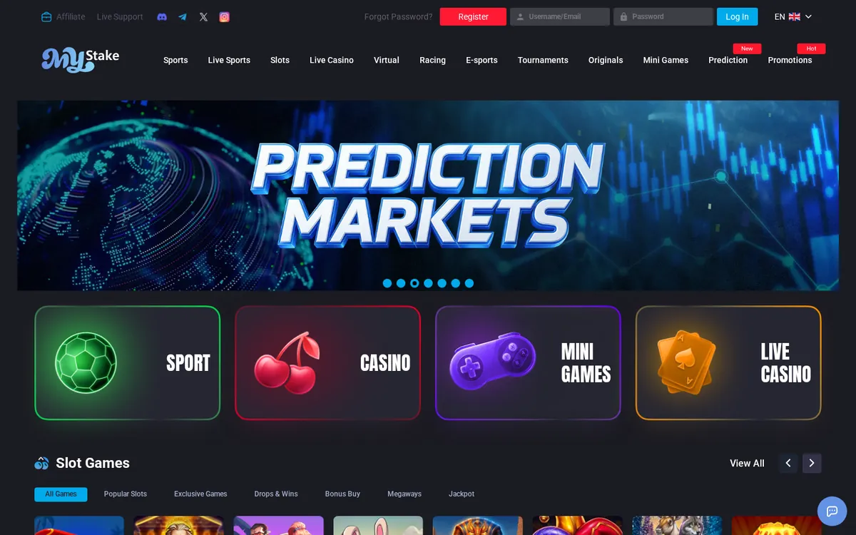MyStake homepage